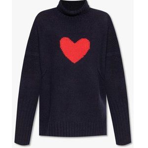 Zadig & Voltaire Alma Heart Sweater SMALL